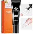 modelones Solid Nail Glue Gel, 30g Glue Gel on Nails for Clear Tips Super Strong Adhesive for Acrylic Extensions Press On Fake Tips U V Curing Needed Professional Adhesive