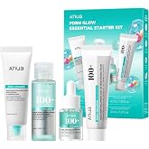 Anua Salmon DNA PDRN Glow Essential Starter Kit | Hyaluronic Acid Skincare Set, Glass Skin Routine with Firming &amp; Hydrating Cleanser, Toner, Serum &amp; Cream, Korean Skincare