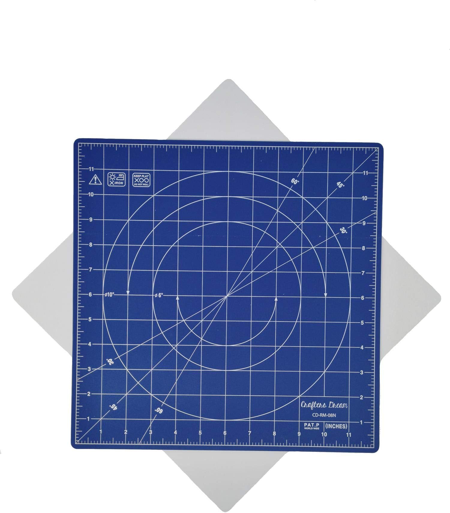 Crafters Dream 360° Light Blue Self Healing Rotating Cutting Mat Square 12" x 12"