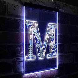 ADVPRO Letter M Initial Monogram Family Name Dual
