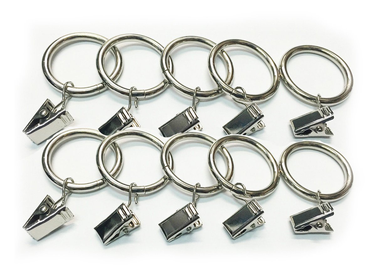 Systemseleven 10 X Silver Chrome Metal Curtain Pole Rod Voile Net