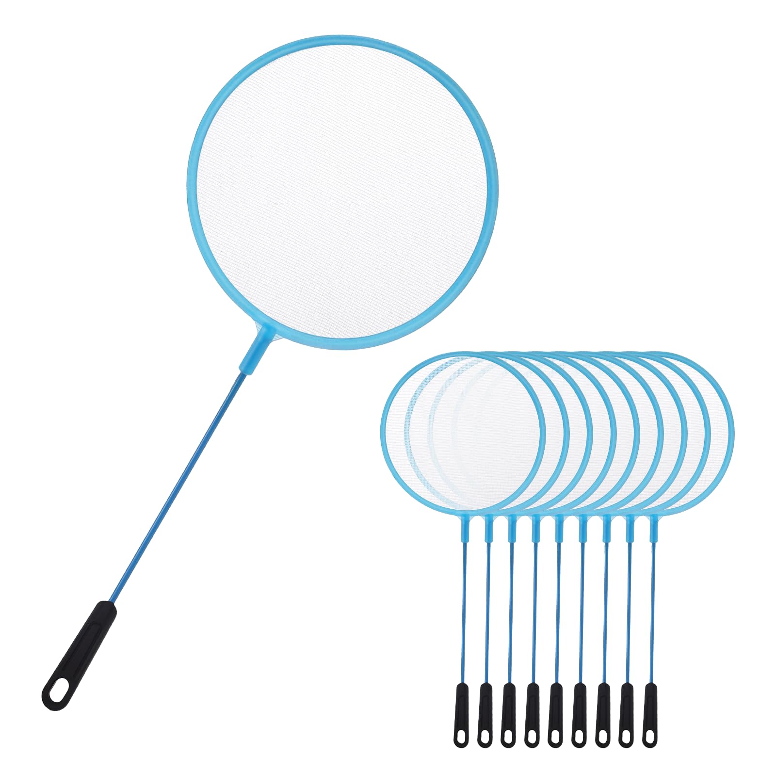 Photo 1 of 10 Pcs Aquarium Fish Tank Nets, Skimmer Net Fishing Nets Lightweight Tub Accessories Handheld Ultra Fine Mesh Net Outdoor Tools for Small Pools, Pond, Goldfish, Shrimp, 9.8 Inch (Blue)