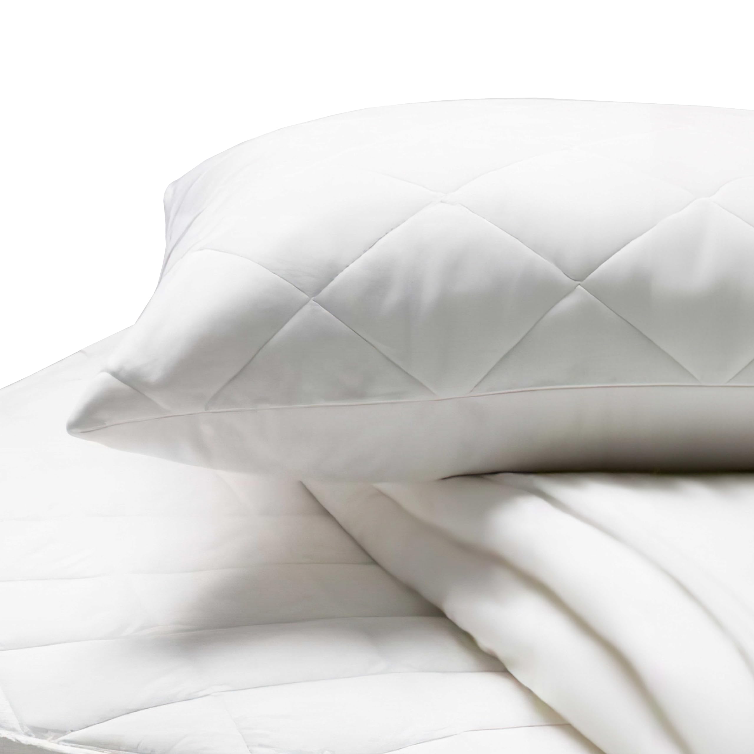 Linens Limited - Pillow Protectors 2 Pack, Anti Allergy Pillow Cover, Premium Diamond Quilted, Breathable, Snug Fit, Soft and Luxurious, Easy to Wash (W50cm x L75cm)
