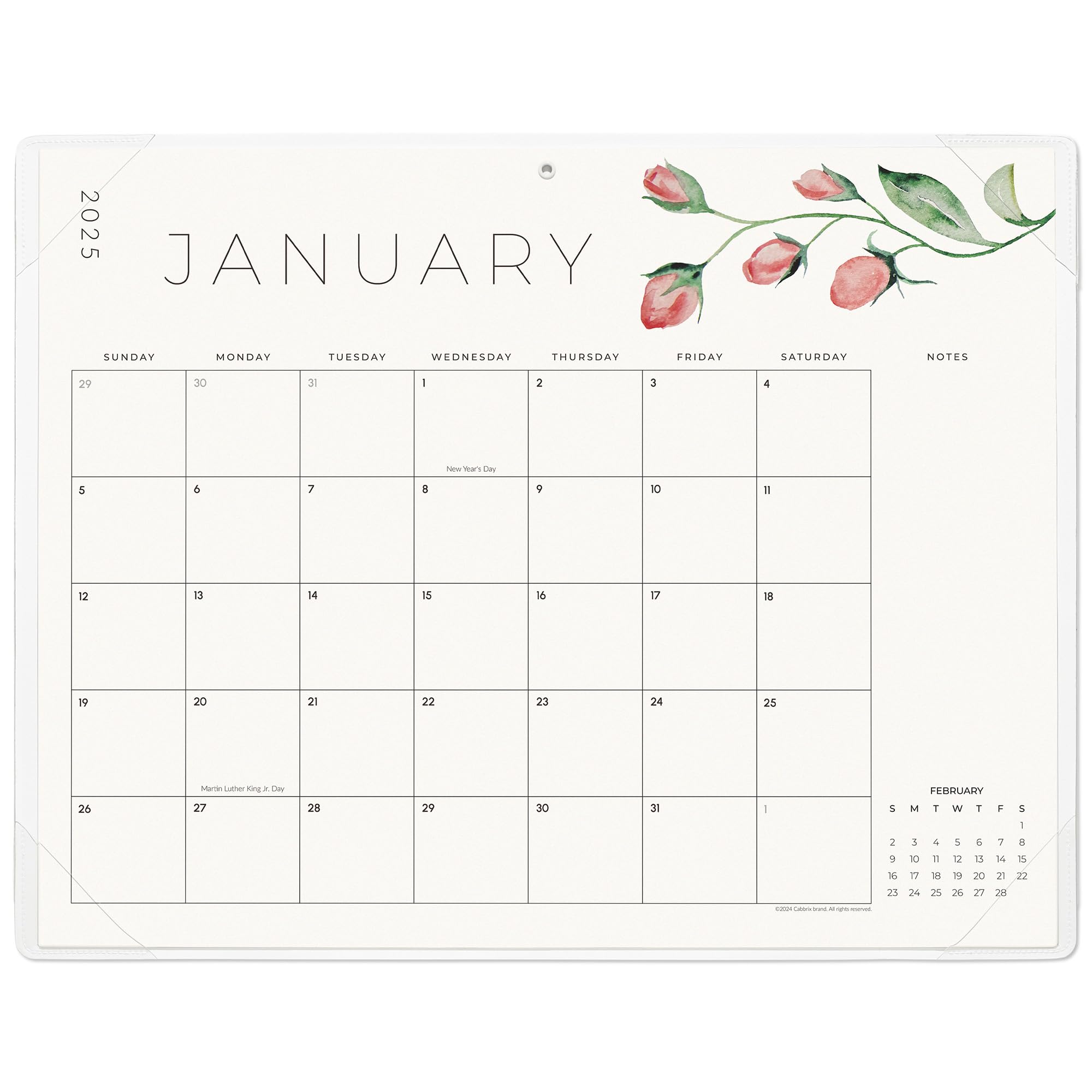 Cabbrix 2025 Desk Calendar with Desktop Mat, Large Desk Pad Calendar 21 ...