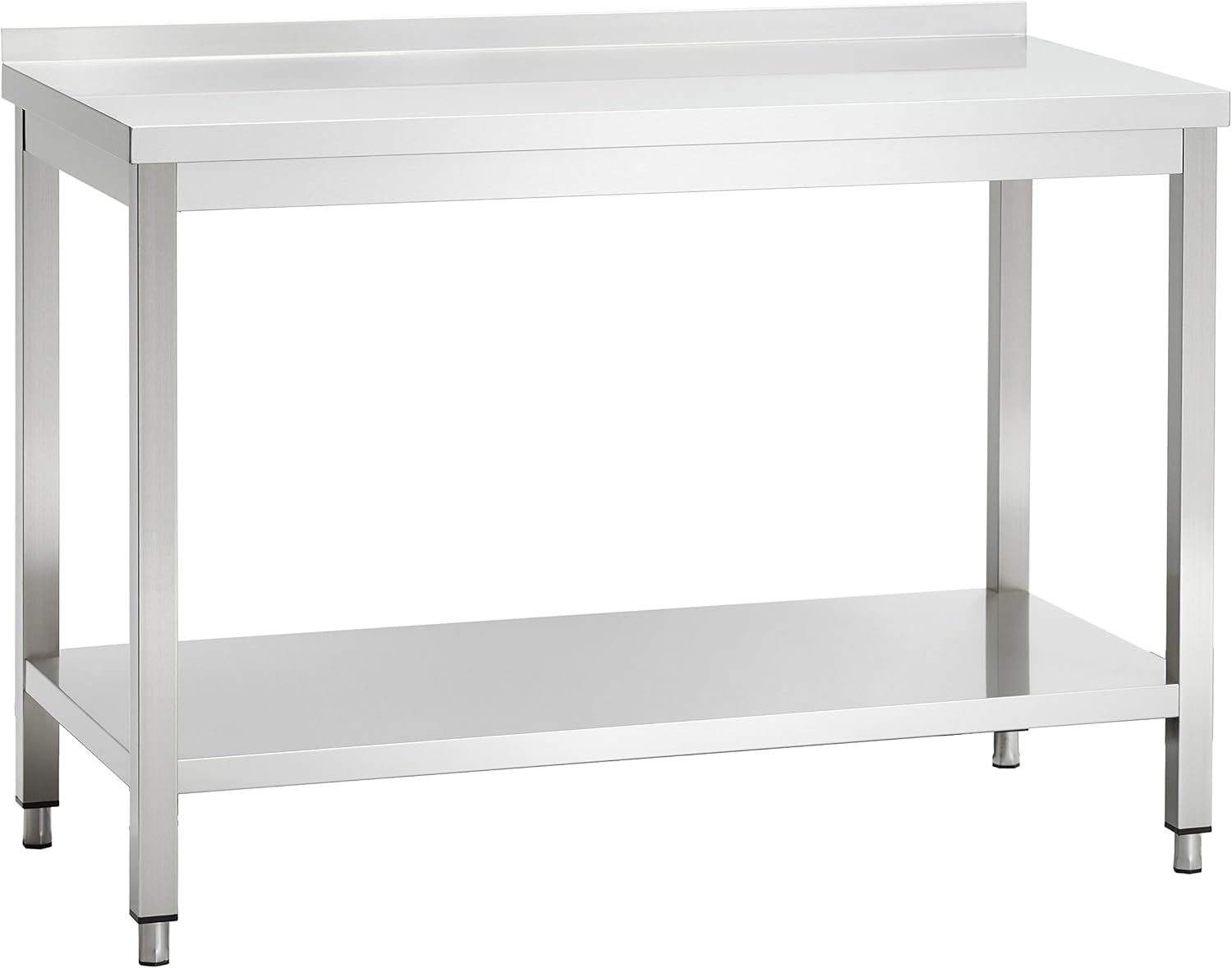 Bedford Shelving Stainless Steel Catering/Kitchen Table with Upstand and Shelf (1000 x 600 x 850 ...