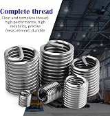 Suchoow 125PCS M3-M12 Wire Thread Inserts Stainless Steel Helicoil Screw Repair view 2