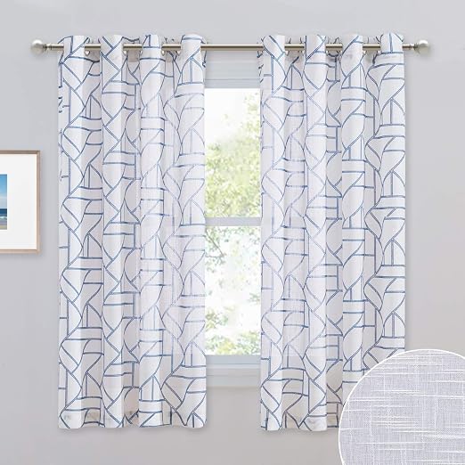 Amazon.com: StangH White Semi-Sheer Curtains for Bedroom - Natural