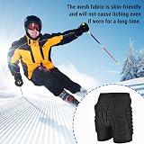 TOMSHOO Snowboard Protection Shorts Padded Protective Ski Black M view 4