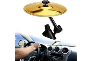 Car Cymbal Air Vent, Car Symbol Drum Air Vent, Crash Dash Board Drum Symbol, Mini Drum Crash Cymbal for Music Lovers(Gold)