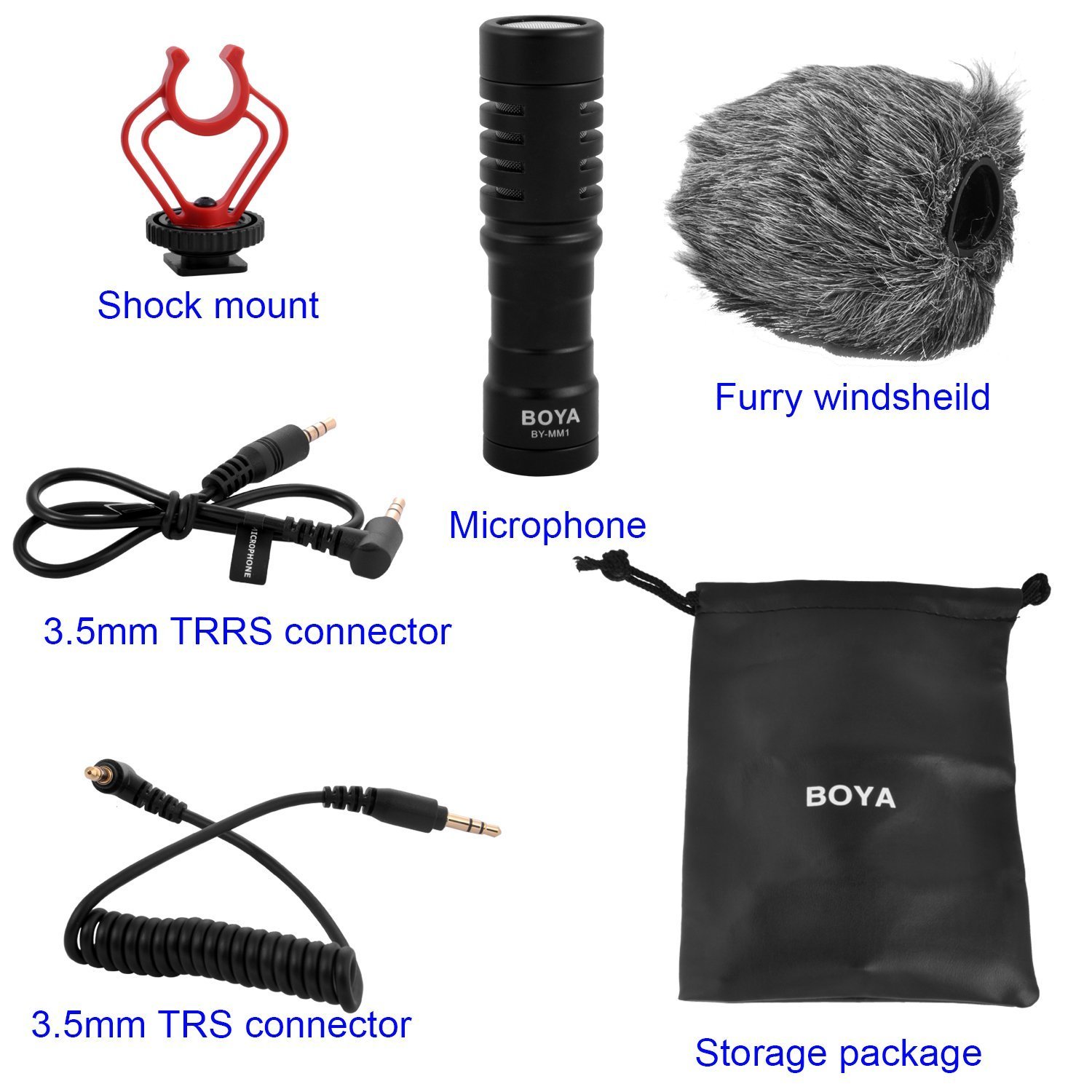 Crazefoto BY-MM1 Super Cardioid Shotgun Video Microphone Universal Compact On-Camera Mini Recording Mic Directional Condenser for DSLR Camera Camcorder iPhone Smartphones
