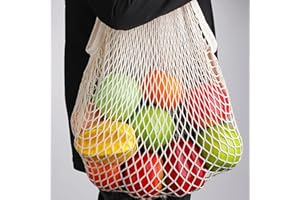 1pc Best Farmers Market Bags - Sturdy Mesh Tote for Grocery, Beach, Produce, Fruit Vegetable Storage