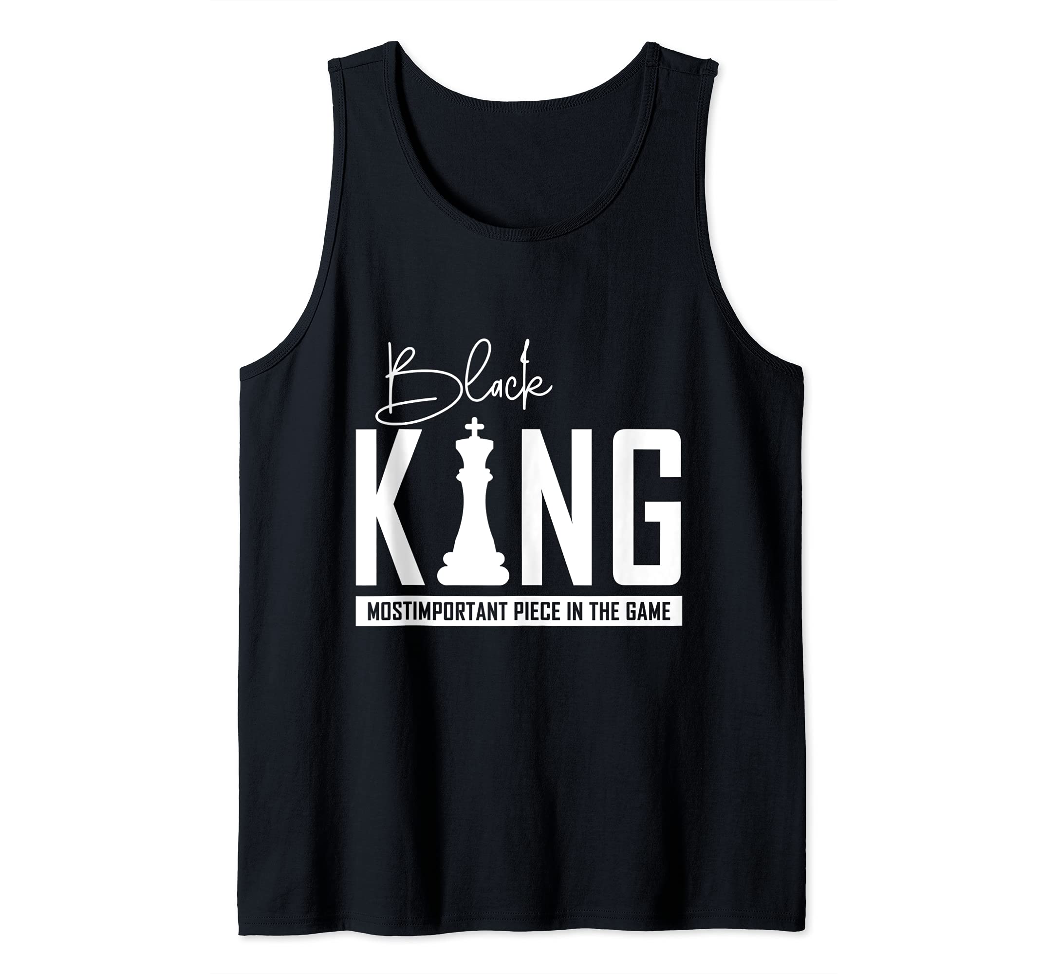 Black King Chess Piece Proud Black Tank Top