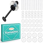 KornaDoz 200 Pcs Clear Piercing Disc for Piercing Bump – Silicone Earring Backs & Disk Pads Stabilizer in 3/5/7/9mm, No Pull Piercing Spacers & Earlobe Support Patches