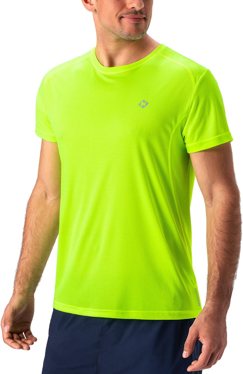 Naviskin Men's Quick Dry Workout Running Athletic Short Sleeve T-Shirt Outdoor Shirt: Clothing