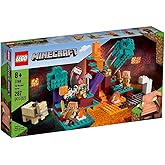 LEGO Minecraft The Warped Forest 21168 Hands-on Minecraft Nether Creative Playset; Fun Warped Forest Building Toy Featuring Huntress, Piglin and Hoglin (287 Pieces)