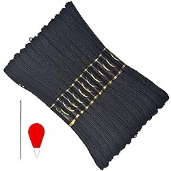 Premium Black Embroidery Floss - Cross Stitch