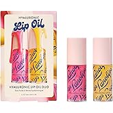 Lanolips Hydrating Lip Oil Duo Gift Set - Plumping Lip Gloss in Honey & Raspberry - Infused with Lanolin Oil, Hyaluronic Acid & Vitamin E - Non-Sticky, Glossy Finish (2 Pieces)