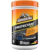 Armor All Car Interior Protectant Wipes, 90 Count Canister, UV Protectant for Vinyl, Rubber, Plastic, Trim and Dashboards