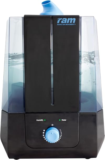 RAM Ultrasonic 5L Humidifier for Bedroom Large Water Tank Auto Shut Off