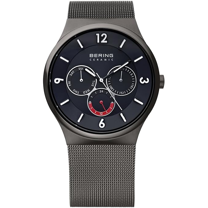 BERING Herren-Armbanduhr Analog Quarz Edelstahl 33440-077