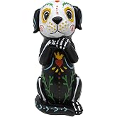 Dia de los Muertos Dog Figurine, Day of the Dead Halloween Decor, 9 Inch | Sugar Skull Decorations, Fall Home Accessories