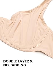 DOBREVA Women's Unlined Balconette Bra Underwire