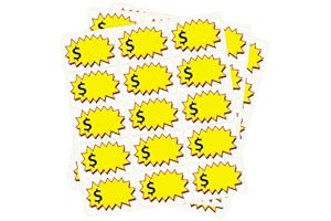 BULGILIA 300 Pcs Garage Sale Stickers, Multi-Use Removable Yard Sale Price Stickers with Space to Write Pricing(2"x3"), Garage Sale Price Stickers for Retail,Rummage or Flea Markets