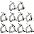 10 Pack O-Clamp 2 Inch Aluminum Alloy Stage Lights Truss Clamp, Fit for 48-51mm OD Tube/Pipe, Heavy Duty 220 lbs Load Capacity