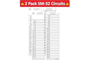 Littversions 32 Circuits 2 Pack Circuit Breaker Panel Directory Labels/Decals/Stickers, Replacement for Siemens Electrical Pa