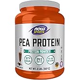NOW Foods Sports Nutrition, Pea Protein 24 g, Easily Digested, Creamy Chocolate Powder, 2-Pound