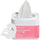 Mary&May Hyaluronic Panthenol Hydra Mask (30 Sheets) – Daily Pull-Out Box with 6 Types HA, Hydrating & Soothing Korean Sheet Mask for Dry Dehydrated Skin, Glass Skin Prep