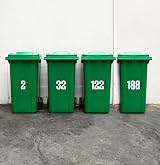Personalised Wheelie Bin Numbers 1-999 and Letters A-Z Two Sets Waterproof Vinyl view 7