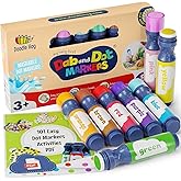 DOODLE HOG Washable Dot Markers for Toddlers Kids Preschool | 8 Colors Bingo Markers | Non Toxic Toddler Arts and Crafts Supp