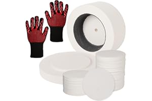 Crabcut Large Microwave Kiln with 50 Sheets Kiln Paper - Professional Glass Fusing Kit for Jewelry Making & Pottery Crafts - 