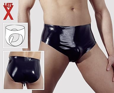 Latex Late X Herren Slip Plug Schwarz