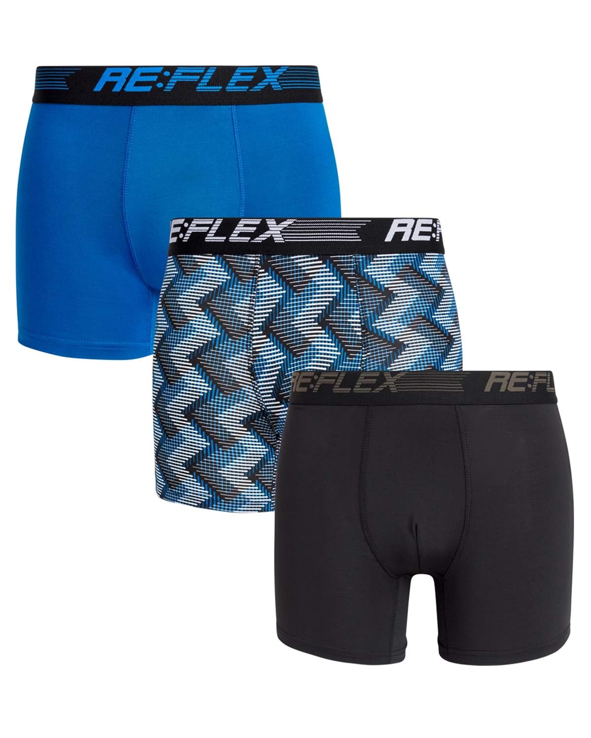Buy ReFlex Men's Active Performance Boxer Briefs Underwear (3 Pack