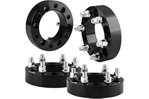 EOTH 4PCS 6x5.5 to 6x135 Wheel Adapters, 1.5 Inch 6x139.7 to 6x135 Wheel Adapters 108mm Center core with M14x1.5 Studs, Bounc