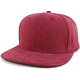 Trendy Apparel Shop Oversized XXL Plain Pigment Dyed Flatbill Snapback Cap