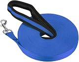 Vivifying 20M Dog Training Lead Nylon Leash 65ft 2cm Round Blue
