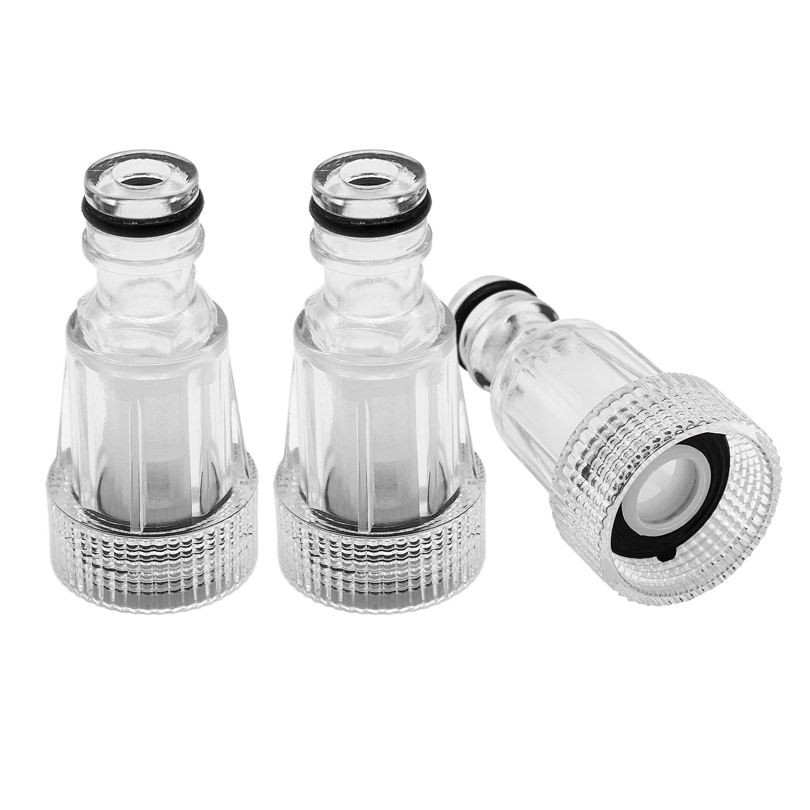 Fai Top 3/4" Washer Water Filter, Hose Tap Connector Quick Coupling,Water Inlet Filter 3/4" Garden Hose for Garden Connectors (3 Pac)