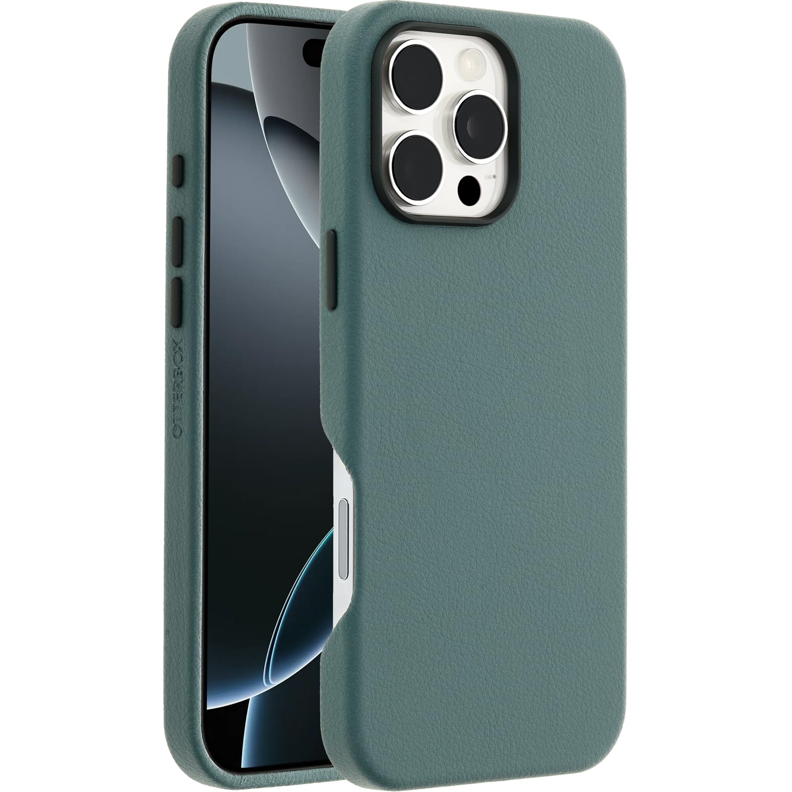OtterBox Symmetry Series Cactus Leather MagSafe Case for iPhone 16 Pro Max, Shockproof, Drop proof, Protective Thin Case, 3x Tested to Military Standard, Green