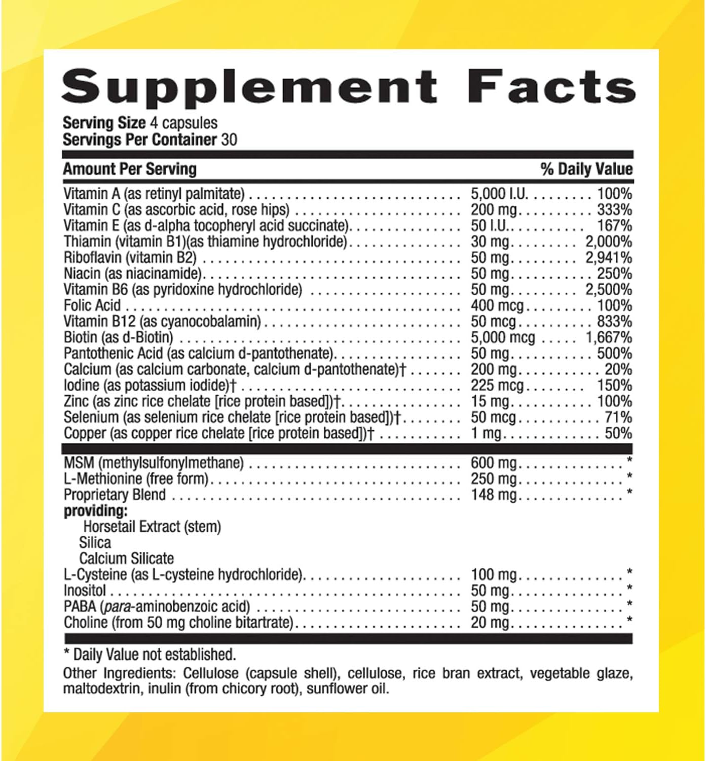 Country Life Gluten Free Maxi Hair Plus 5000 Mcg Biotin 120 Veggie Caps