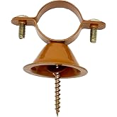 Bell Hanger Copper Epoxy Steel 1" CTS Pipe Mount Fits PEX Tube 10-Pack | Corrosion Resistant | Secures Copper, PEX &amp; CPVC Lines | Fast Overhead Install | Concealed Fasteners