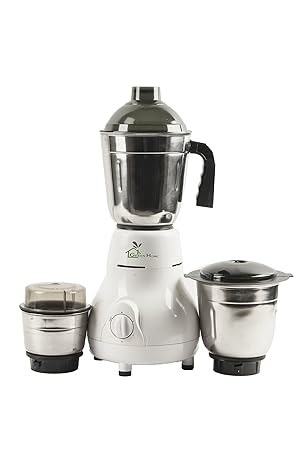 GTC Green Home Matka Mixer Grinder 450w With 3 Stainless steel Jar (White)(1 Year Seller Warranty)