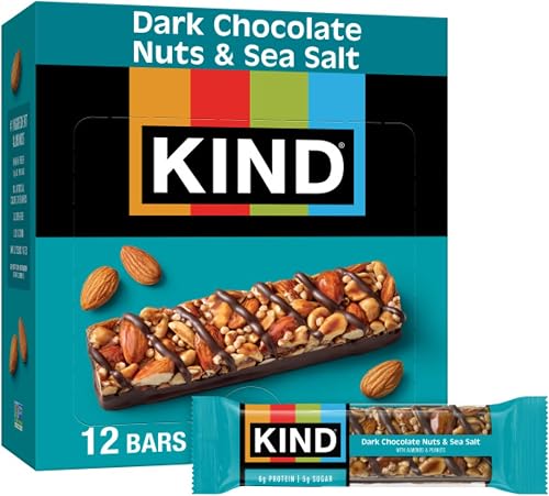 KIND barras de nueces, chocolate negro y sal marina, sin gluten, bajas — Refrescos