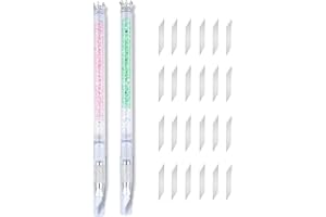 ARVAKR Exacto Knife Set, Bling Hobby Knife Pen with Blade Refills, Craft Cutting Tools for Scrapbooking Stencil Washi Tape Sticker Cutter, Pink & Green