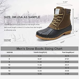 mens lined duck boots