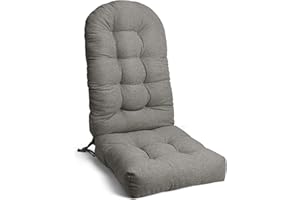 RULAER Adirondack Chair Cushion Outdoor/Indoor High Back Waterproof Rocking Chairs Cushions Comfort and Durability Non-Slip Patio Lounge Seat Pads(Dark Gray)