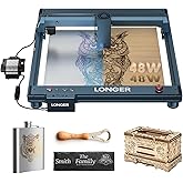LONGER B1 48W Laser Cutter and Engraver, High Power, 450&times;440mm Work Area | Automated Air Assist &bull; 32-Bit Controller &bull; 36000mm/min Speed &bull; Multi-Material Cutting &amp; Engraving &bull; DIY &amp; CNC Projects