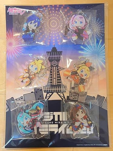 Amazon Co Jp 初音ミク マジカルミライ 通天閣コラボ アクリルキーホルダー6種セット イラスト のくはし ホビー 通販